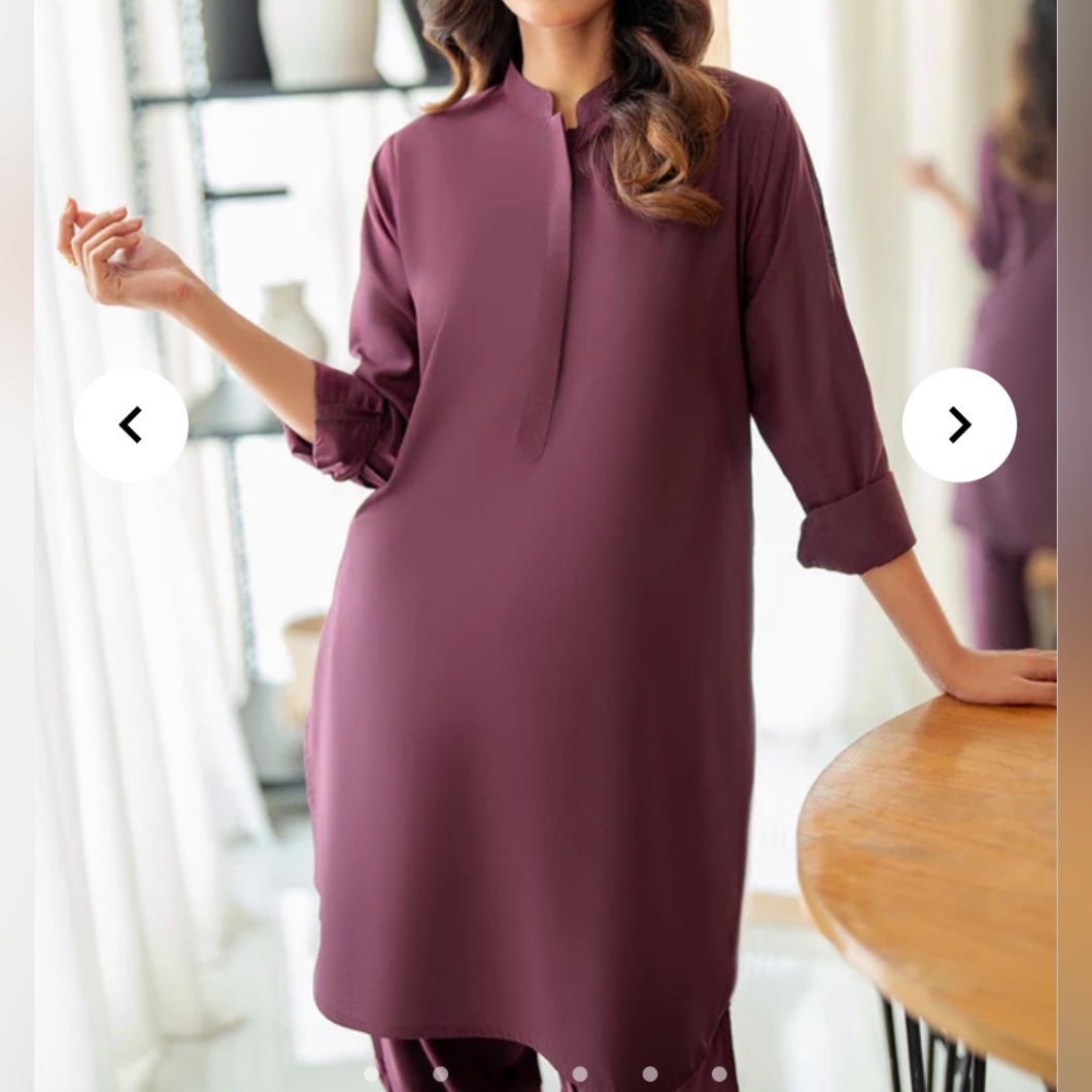 Nwt Elegant Plum 2 Piece Women's Kurta Set Size Medium — image 2 of 8
